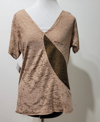 T shirt in laser cut knit