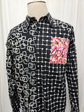 multi B&W print shirt