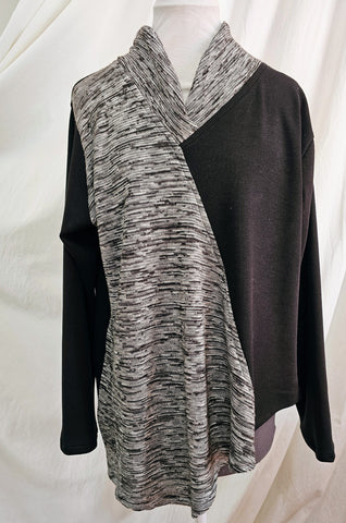 two tone asymmetrical top.