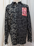 multi B&W print shirt