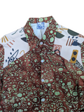 batik and printed yolk shirt