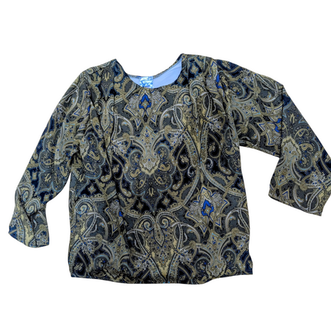 paisley chiffon pullover