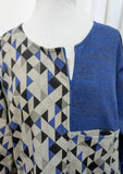 asymmetrical colour block pullover