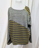 zipper colour block pullover