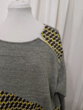 zipper colour block pullover