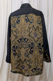 paisley  chiffon  button front