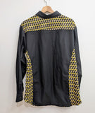 cotton and printed knit inlay shirt
