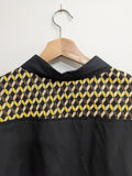 cotton and printed knit inlay shirt