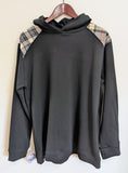 plaid detail hoodie